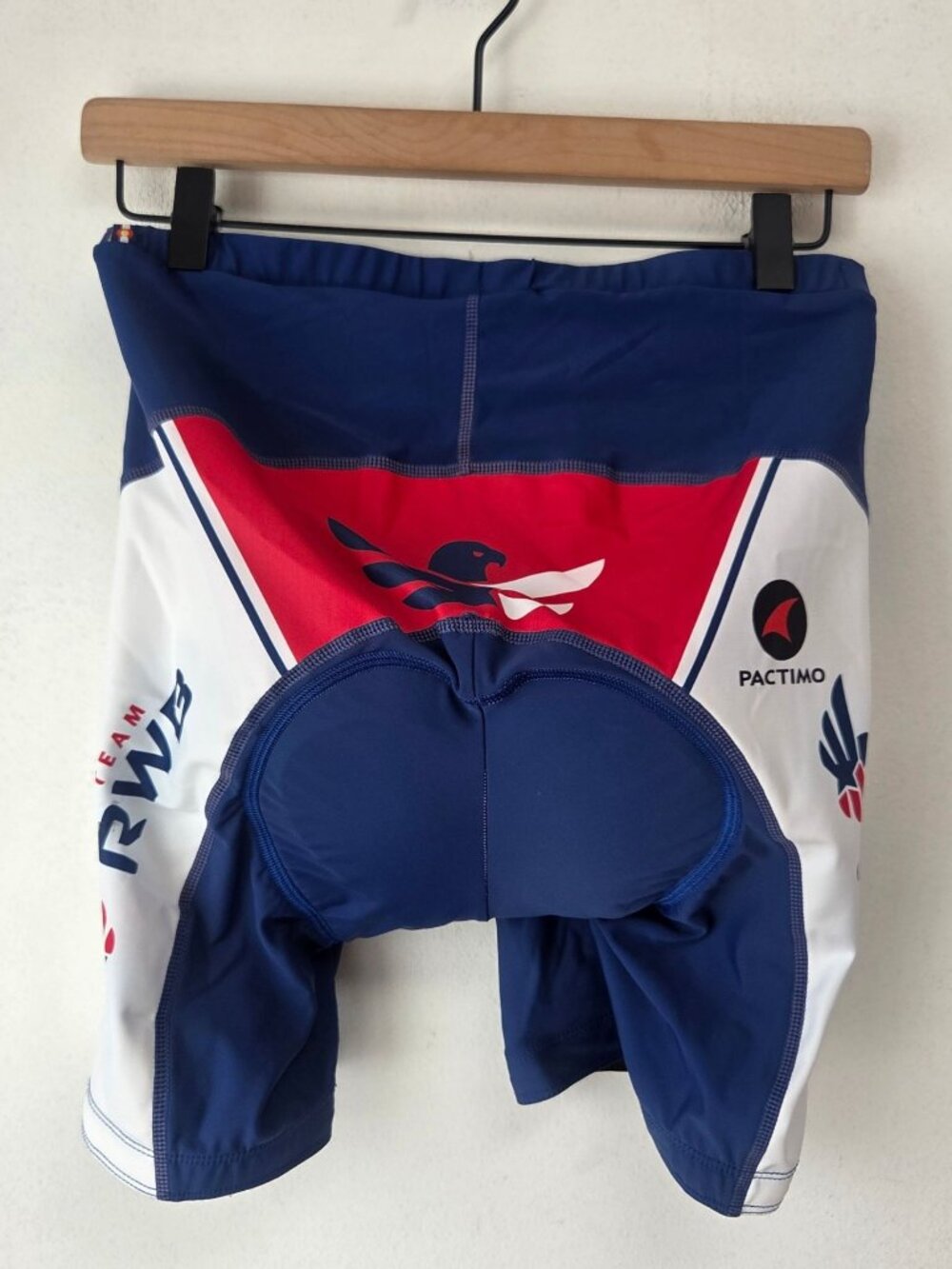 Pactimo RWB Cycling Shorts Padded Biker Red White Blue Men's L